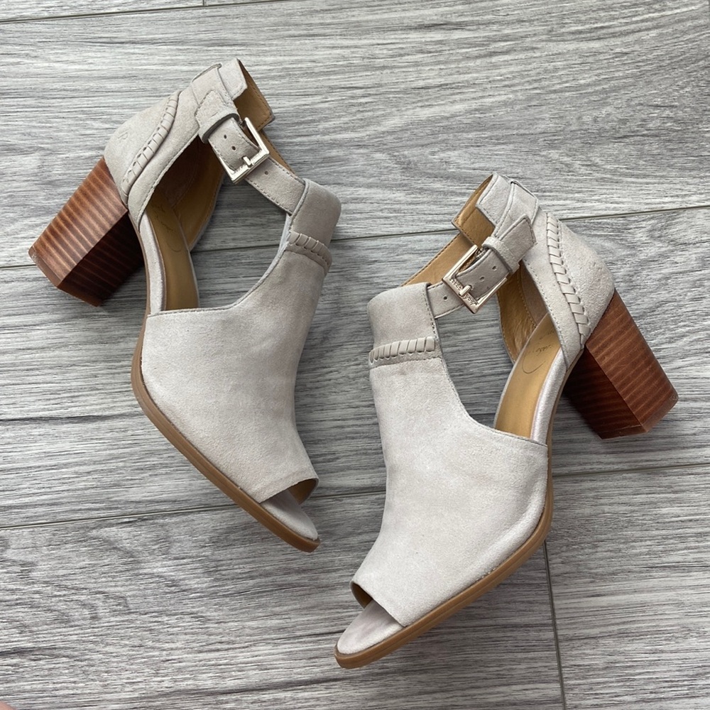 Women’s Jack Rogers Cameron Suede Open Toed Block Heels